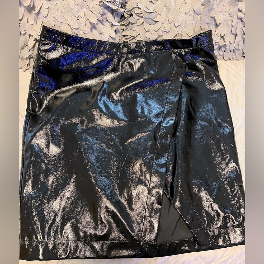 Nina Parker Faux Leather Pencil Skirt